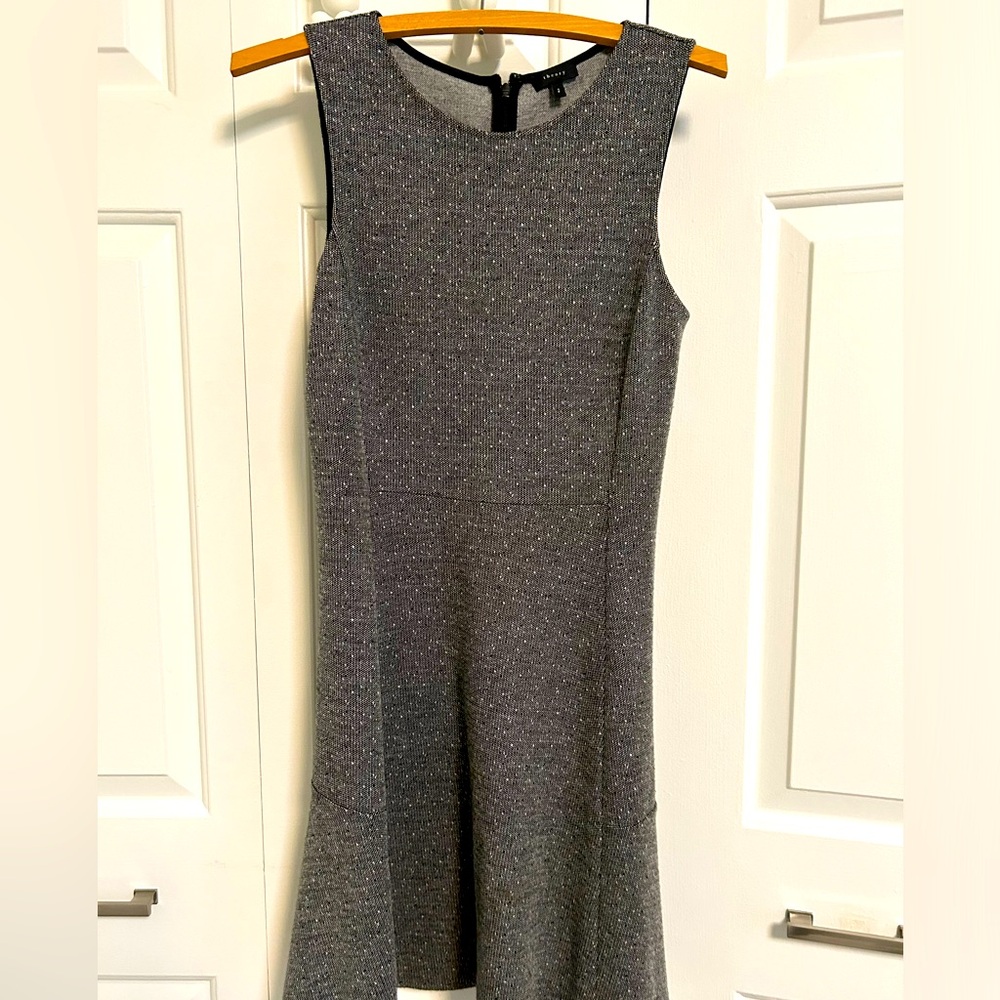 Theory gray knit dress